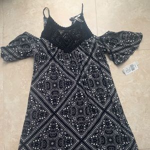 Lace neck dress